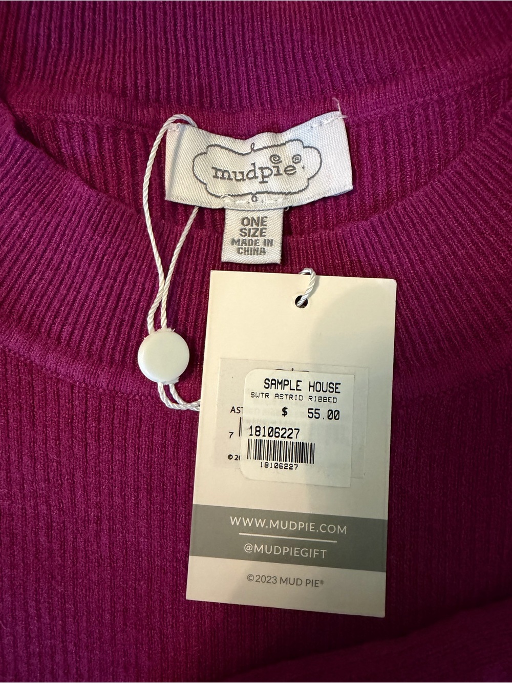 NWT Mud Pie Ribbed Crewneck Sweater